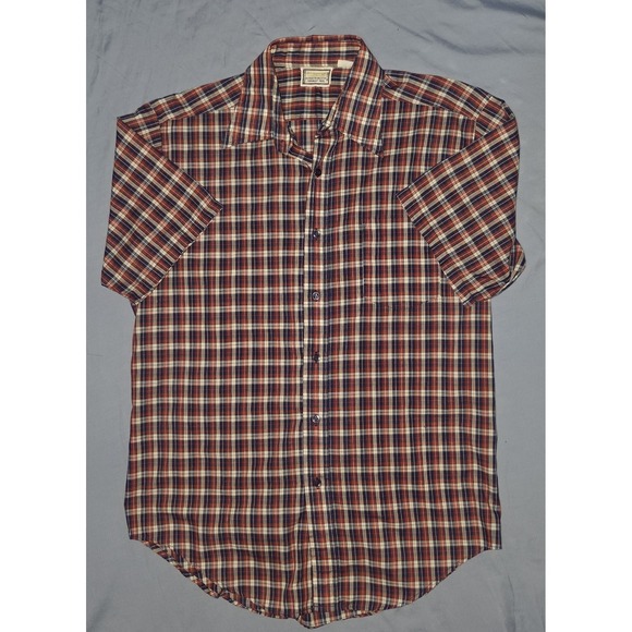 Supreme Other - VTG 80's SUPREME Size Large Button-Up Cotton Short Sleeve Single Stitch Shirt